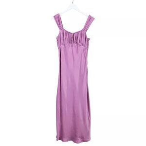 NWT Madewell Square Neck Sleeveless Wide Strap Midi Dress Lilac Purple